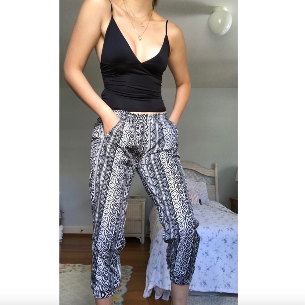Animal Print Silk Pants